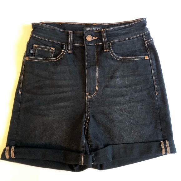 Judy Blue Pants - Judy Blue Classic 5 Pocket Dark Denim Jean Shorts Size S